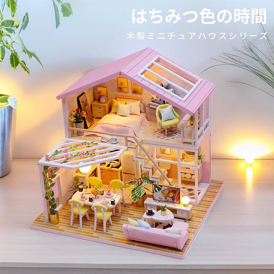 Amazon | CRESYMME ドールハウス ミニチュア キット 木製 立体